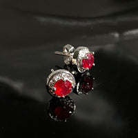 July Earrings - Ruby #2436