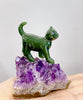 Amethyst Display with Jade Cat #2334