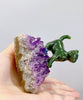 Amethyst Display with Jade Cat #2334