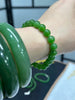 Siberian Jade Beaded Bracelet Apple Green Top Grade 8mm #1339