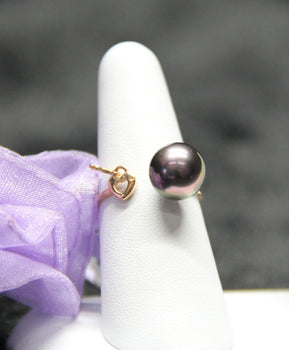 Tahitian Saltwater Pearl Ring 10mm Natural Pearl #1647