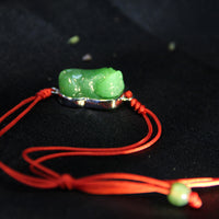 Guardian of Fortune Siberian Jade Pixiu Bracelet #1809