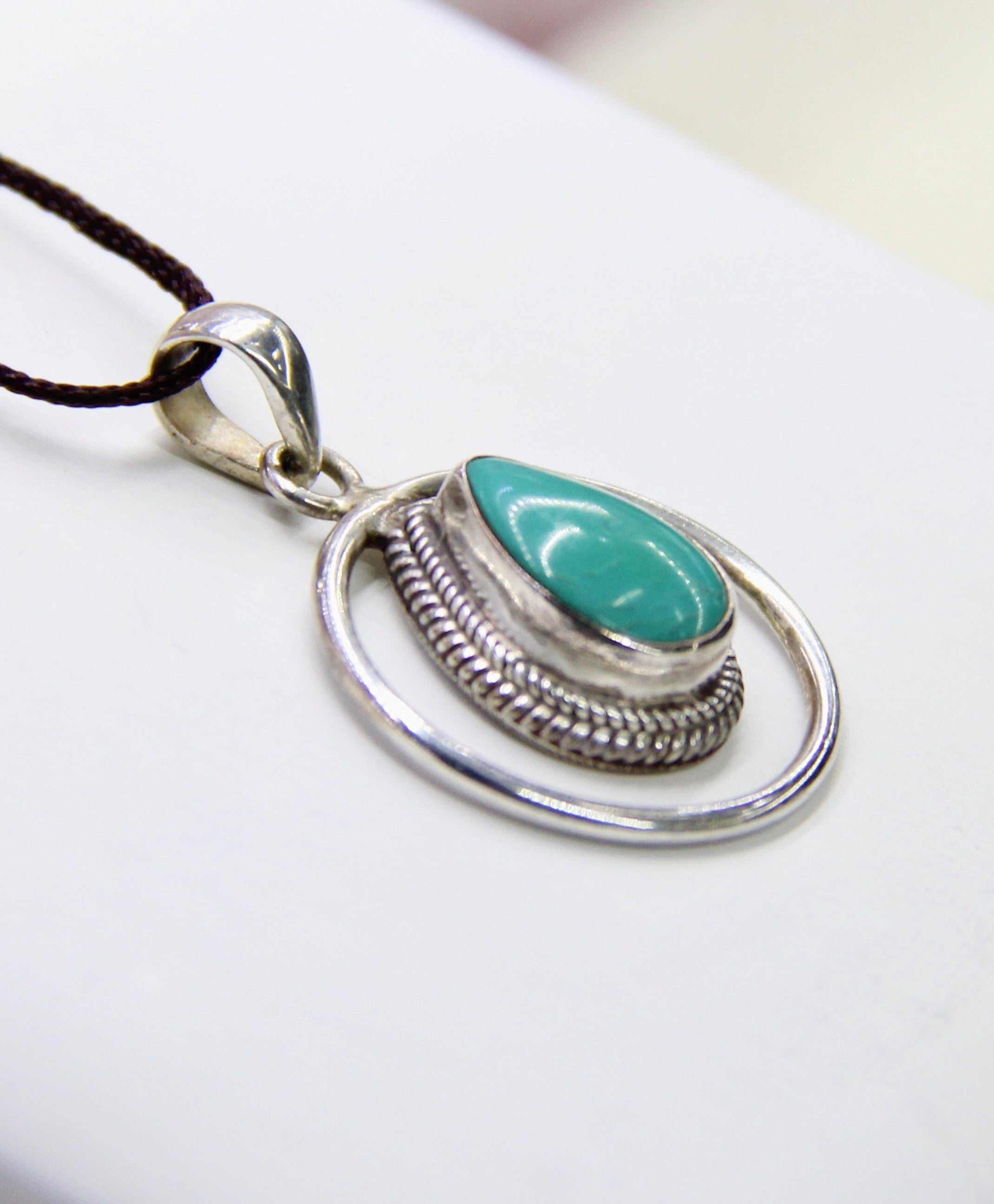 Turquoise Pendant Natural Stone #1828 | Natural Gems Canada
