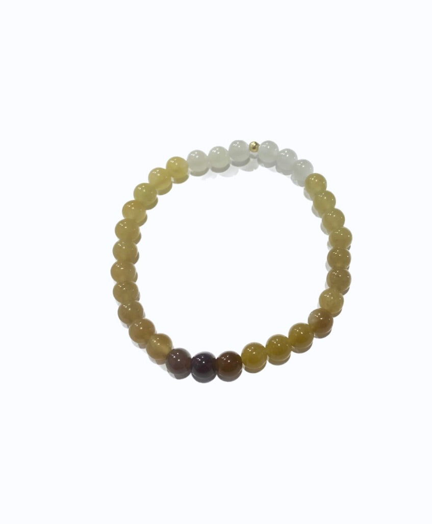 14k Multicolour Jade Beaded Bracelet #1736