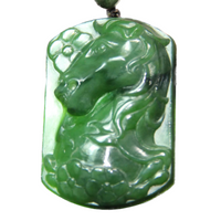 HAND-CARVED JADE HORSE PENDANT #500