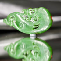 Dragon Phoenix Polar Jade Pendant #1407