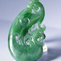 Dragon Phoenix Polar Jade Pendant #1407