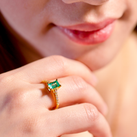 18K Colombian Emerald Ring #2187