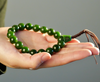 12mm Swastika Symbol Jade Beaded Bracelet #1882