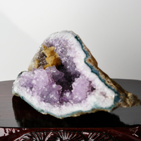 AMETHYST WITH CALCITE DISPLAY 2.06 LB #1984