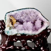 AMETHYST WITH CALCITE DISPLAY 2.06 LB #1984