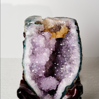 AMETHYST WITH CALCITE DISPLAY 2.06 LB #1984