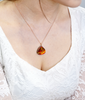 18k Heart Shaped Ammolite Pendant #1973