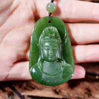 Polar Jade Grade Guanyin Pendant #2448