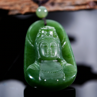 Polar Jade Grade Guanyin Pendant #2448