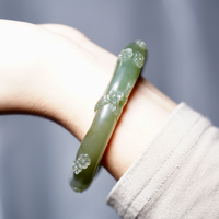 Hetian Jade Bangle 57mm #2449