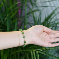 8mm Polar Jade Starry Beaded Bracelet #2466