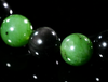 14mm Jade and Obsidian Beaded Bracelet #2068