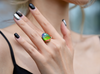 18K Diamond Ammolite Ring #365