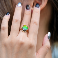 18k Ammolite Ring #903