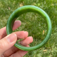 Wide Band Jade Bangle 61mm #2479