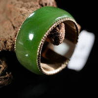 Sz4.5 14k Polar Jade Ring #2501-3