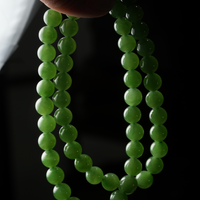 8mm Siberian Jade Beaded Necklace #2504