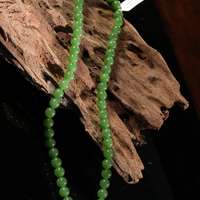 8mm Siberian Jade Beaded Necklace #2504