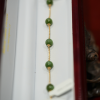 8mm Chatoyant Siberian Jade Starry Bracelet #2528