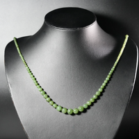 4-10mm Canadian Jade Beaded Necklace #2533