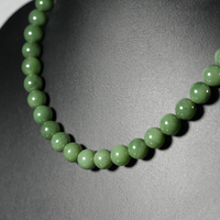 10mm Canadian Jade Beaded Necklace #2534