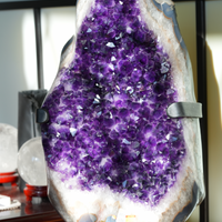 Top Imperial Purple Amethyst on Metal Base#2274