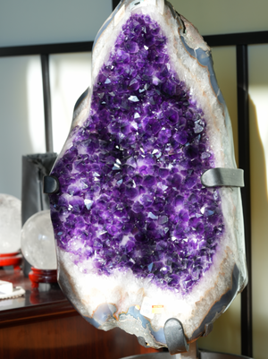 Top Imperial Purple Amethyst on Metal Base#2274