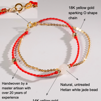 18K Eternal Harmony Red Cord Bracelet #2670