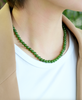 16" Polar Jade Grade Beaded Necklace #2415