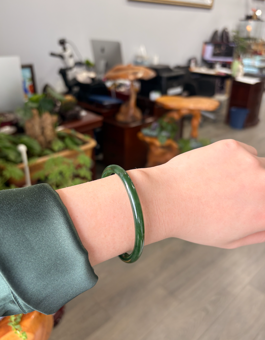 Siberian Jade Bangle 58mm #1950