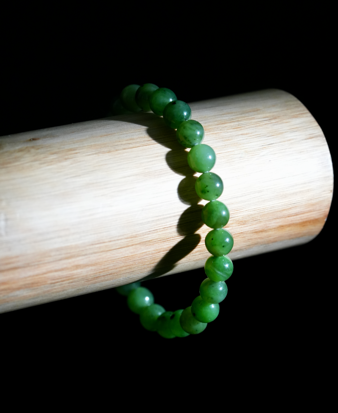8mm Canadian Jade Beaded Bracelet #1876