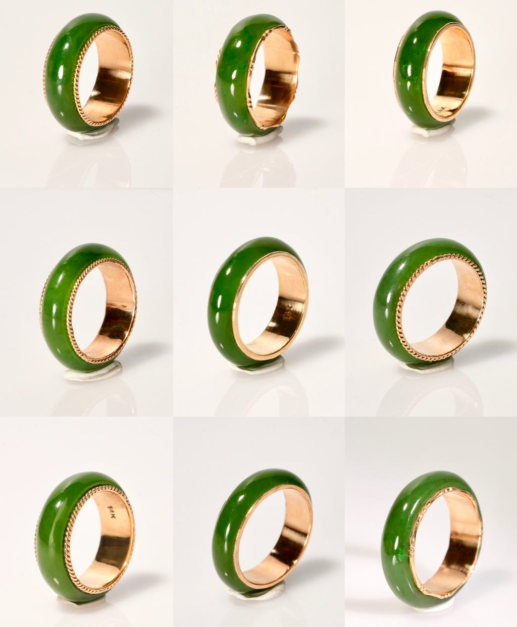 Fortune Jade Adorned with 14K Gold #2502