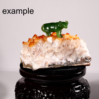 10 cm Carved Wooden Display Stand