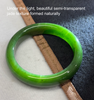 Canadian Polar Jade Bangle Natural Jade Bracelet AAA Grade 56mm #1177