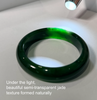 Canadian Polar Jade Bangle Natural Jade Bracelet A Grade 54.5mm #1495