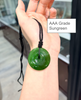 Polar Jade Peace Buckle Pendant Ping An Kou Eternal Protection 35mm Natural Jade #1134