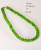 10mm Polar Jade Beaded Necklace #2963