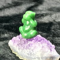 1.5" Jade Monkey on Raw Amethyst #1870