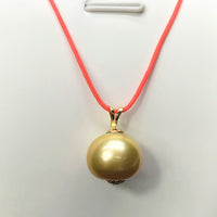 CULTURED SOUTH SEA GOLD PEARL PENDANT #1644