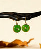 Peace Buckle Jade Earrings #1078