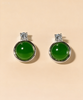 10mm Polar Jade Ear Studs #1075