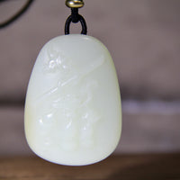 WHITE JADE GOURD PENDANT #1016