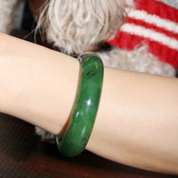 A CANADIAN JADE BANGLE 58MM #1039