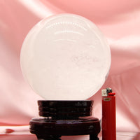 Natural White Crystal (Rock Crystal) Ball  14.2CM  3.94KG